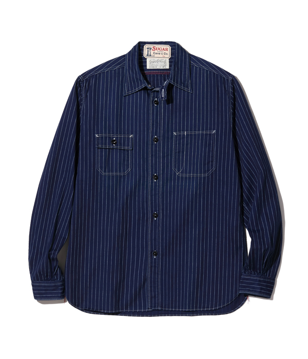 Lot No. SC25551 / FICTION ROMANCE 8.5oz. WABASH STRIPE WORK SHIRT ...