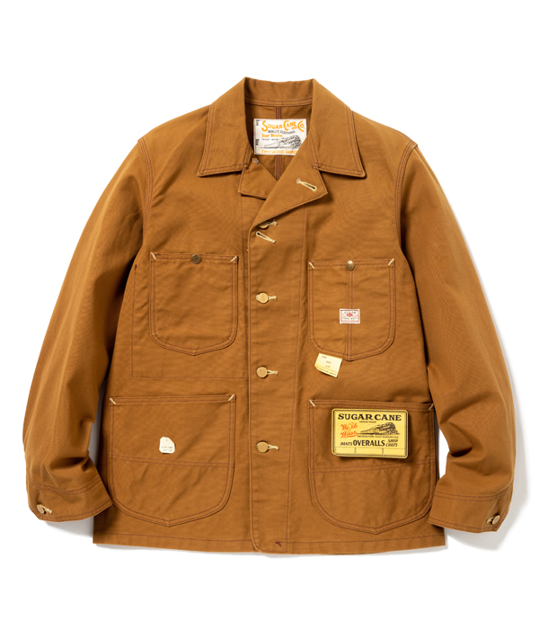 Lot No. SC14374 / 13oz. BROWN DUCK WORK COAT - SUGAR CANE ...