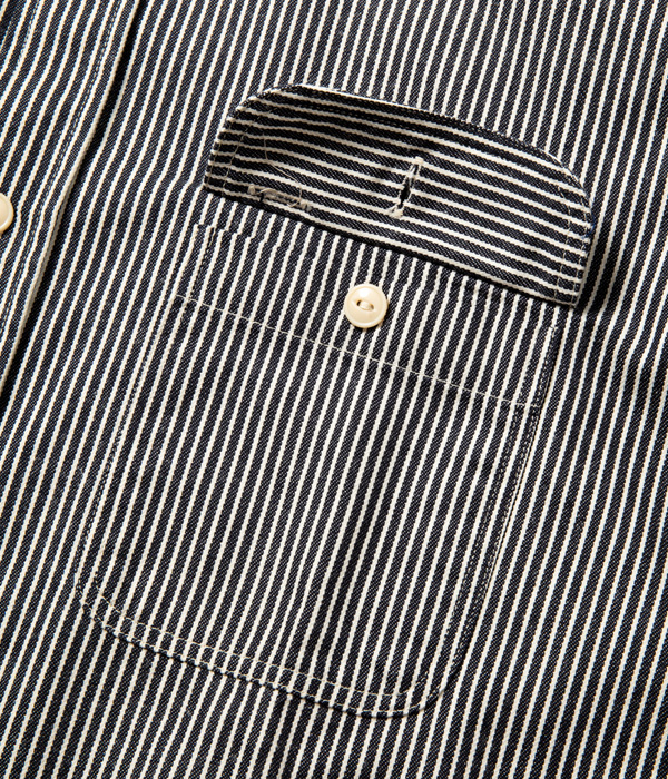 Lot No. SC27853 / HICKORY STRIPE WORK SHIRT - SUGAR CANE