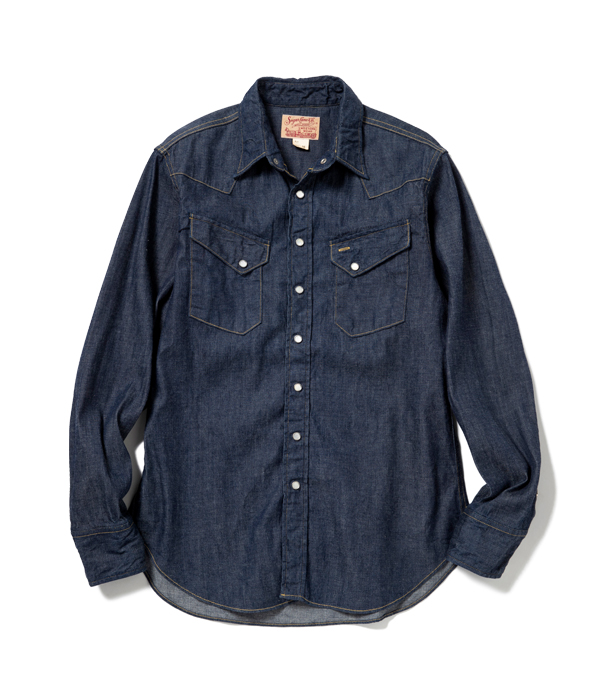 Lot No. SC28190 / BLUE DENIM WESTERN SHIRT - SUGAR CANE - シュガー