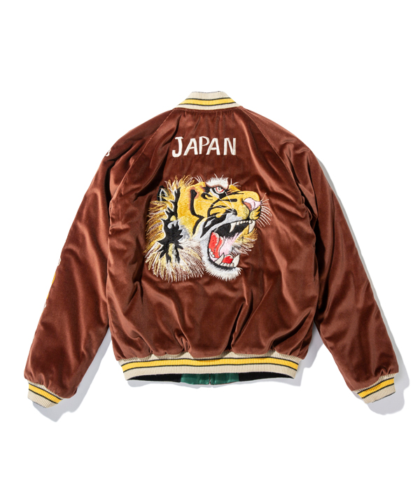 テーラー東洋 スーベニアジャケット スカジャン TT14652-119   Mid 1950s Style Velveteen Souvenir Jacket “DUELLING DRAGONS” × “LANDSCAPE”