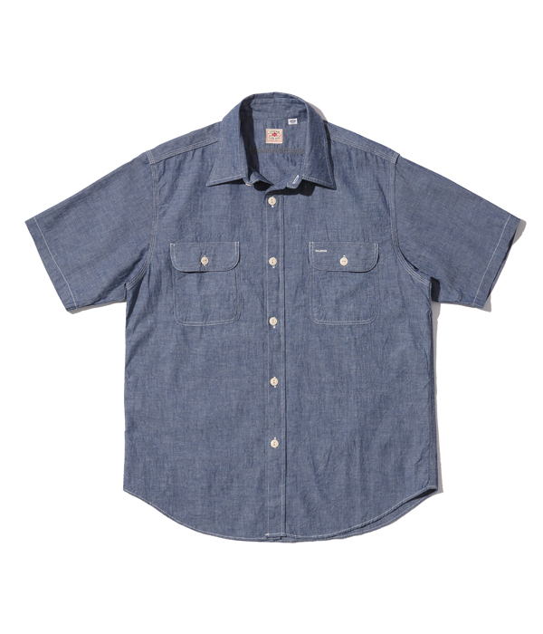 Lot No. SC37941 / BLUE CHAMBRAY WORK SHIRT (SHORT SLEEVE) - SUGAR 