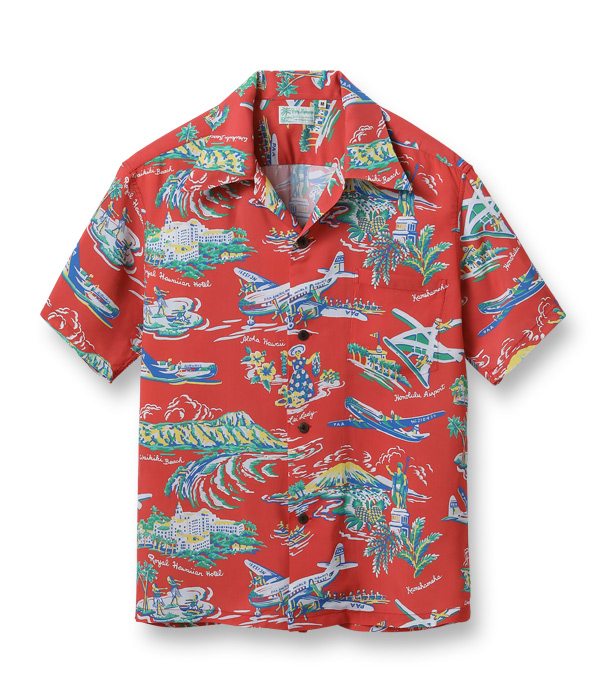 Kleding Gender-neutrale kleding volwassenen Tops & T-shirts Polos Vintage Sunsurf door Toyo Enterprise Rayon Toyo Button up hawaii aloha shirt L maat 