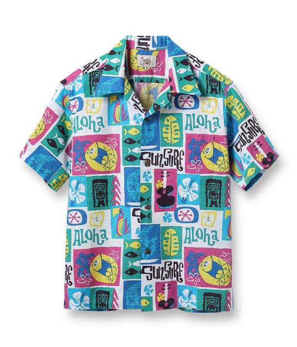 Ropa Ropa de género neutro para adultos Tops y camisetas Camisas Oxford SunSurf Japan Toyo Enterprise Impresión completa de medio botón Beach Caña de azúcar 