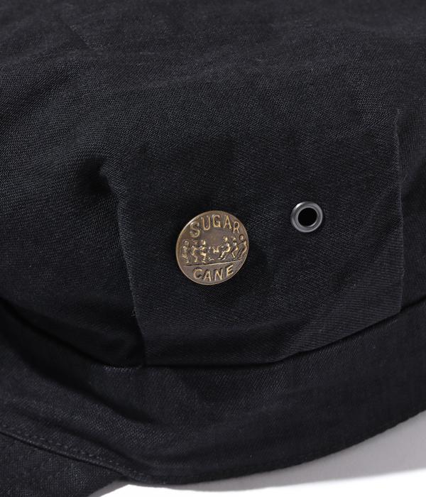 SC02704 / FICTION ROMANCE 11oz. BLACK DENIM WORK CAP - CANE -