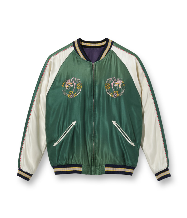 Men'S Tailor Toyo Reversible Souvenir Jacket M18485 White
