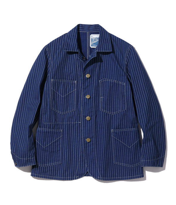 Lot No. HD15304 / HEADLIGHT 9oz. WABASH STRIPE WORK COAT ...