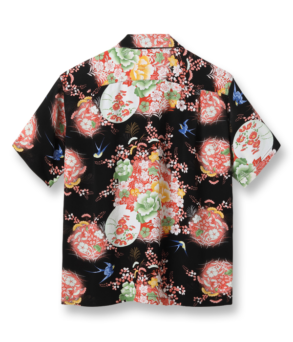 Lot No. SS39019 / RAYON HAWAIIAN SHIRT “SWALLOWS FLY AROUND” - SUN