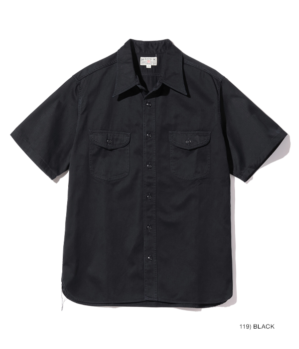 Lot No. BR38401 / HERRINGBONE WORK SHIRTS (SHORT SLEEVE) - BUZZ ...