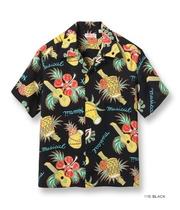 Lot No. SS39018 / RAYON HAWAIIAN SHIRT “HAWAII MUSICAL” - SUN SURF 