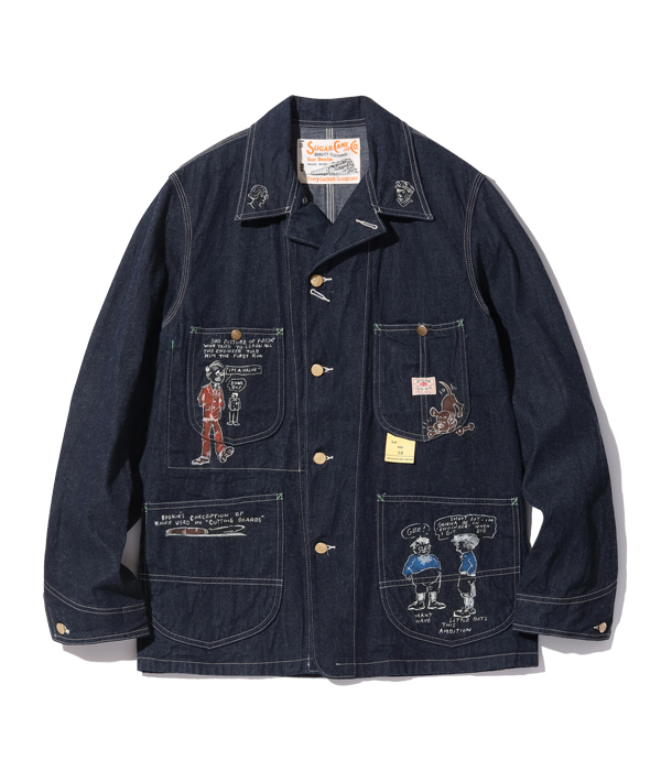 Lot No. SC15449 / 11oz. BLUE DENIM 1920's CARTOON WORK COAT-TOYO ENTERPRISE  ONLINE STORE