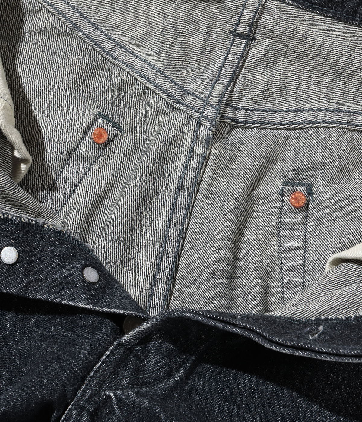 Lot No. SC42460H / 14.25oz. BLACK DENIM 1947 HARD WASH MODEL