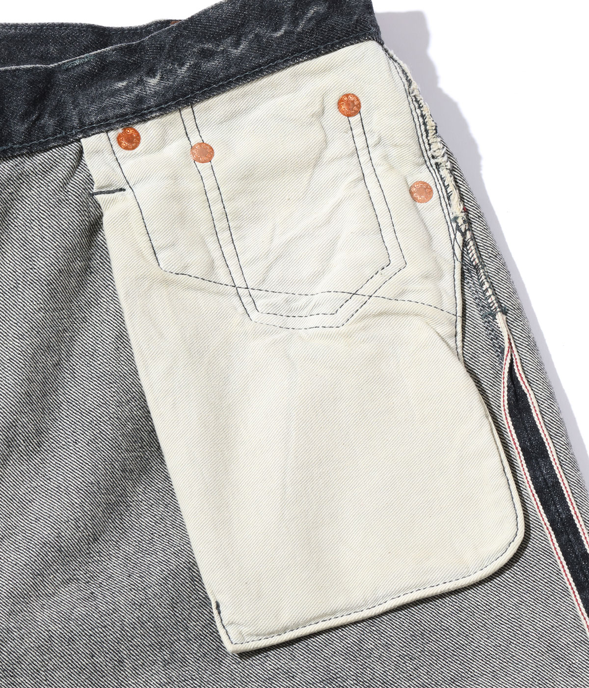 Lot No. SC42460H / 14.25oz. BLACK DENIM 1947 HARD WASH MODEL