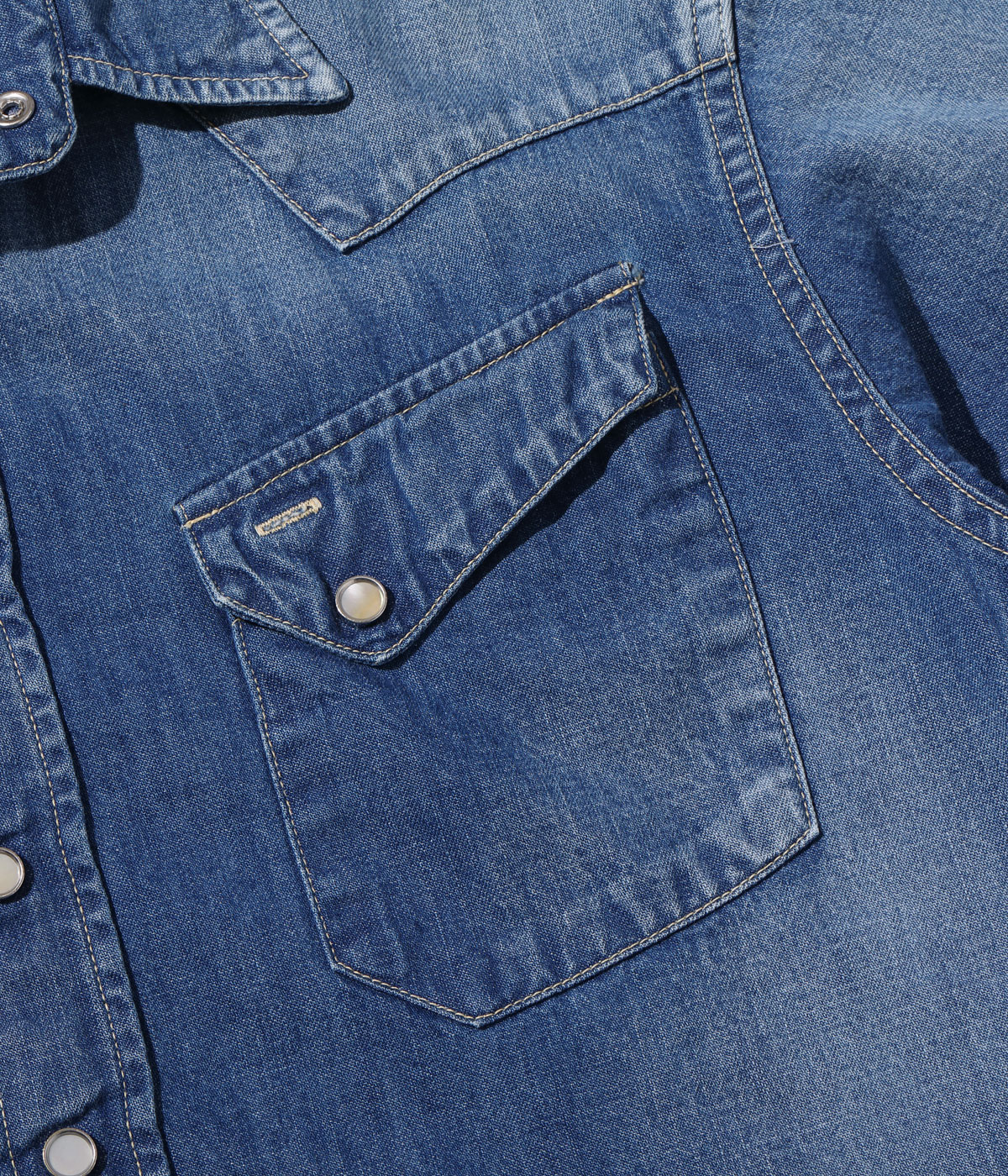 Lot No. SC29250SW / BLUE DENIM WESTERN SHIRT AGED MODEL