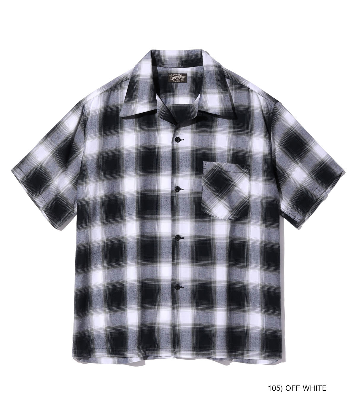 Lot No. SC39297 / RAYON OMBRE CHECK OPEN SHIRT - SUGAR CANE
